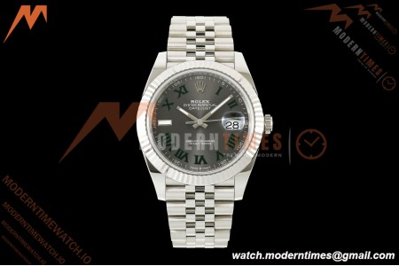 Rolex - Datejust 126334 41mm Wimbledon Jub Flt 904L SS/SS Grey/Rmn SCF VR3235
