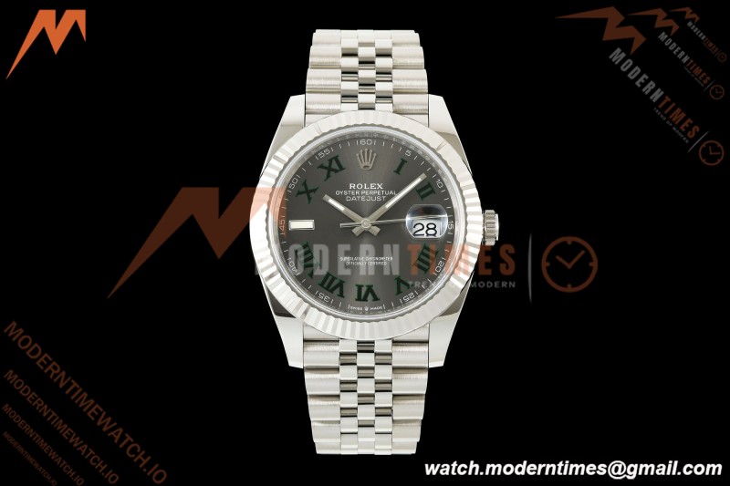 Rolex - Datejust 126334 41mm Wimbledon Jub Flt 904L SS/SS Grey/Rmn SCF VR3235