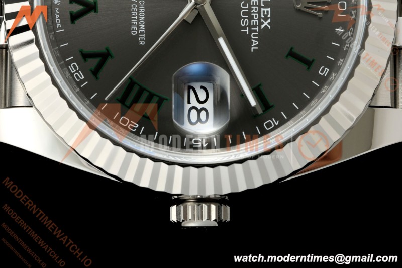 Rolex - Datejust 126334 41mm Wimbledon Jub Flt 904L SS/SS Grey/Rmn SCF VR3235
