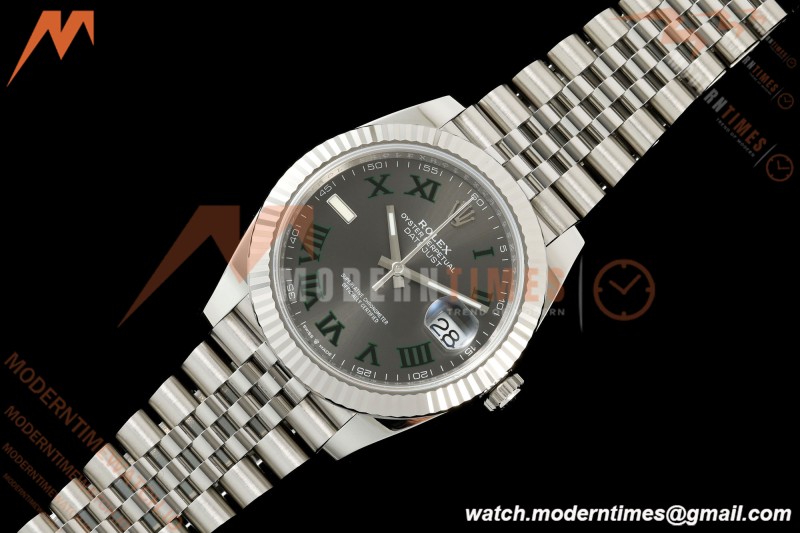 Rolex - Datejust 126334 41mm Wimbledon Jub Flt 904L SS/SS Grey/Rmn SCF VR3235