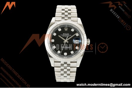 Rolex - Datejust 126334 41mm Jub Flt 904L SS/SS Blk/Dia SCF VR3235