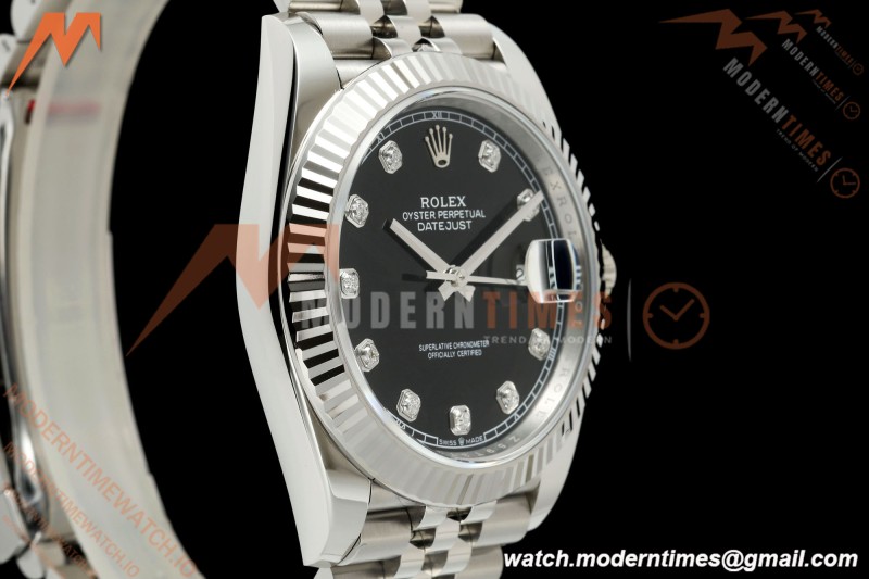 Rolex - Datejust 126334 41mm Jub Flt 904L SS/SS Blk/Dia SCF VR3235