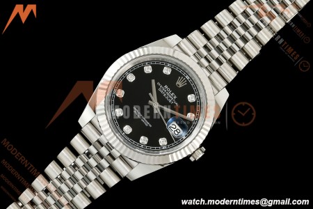 Rolex - Datejust 126334 41mm Jub Flt 904L SS/SS Blk/Dia SCF VR3235