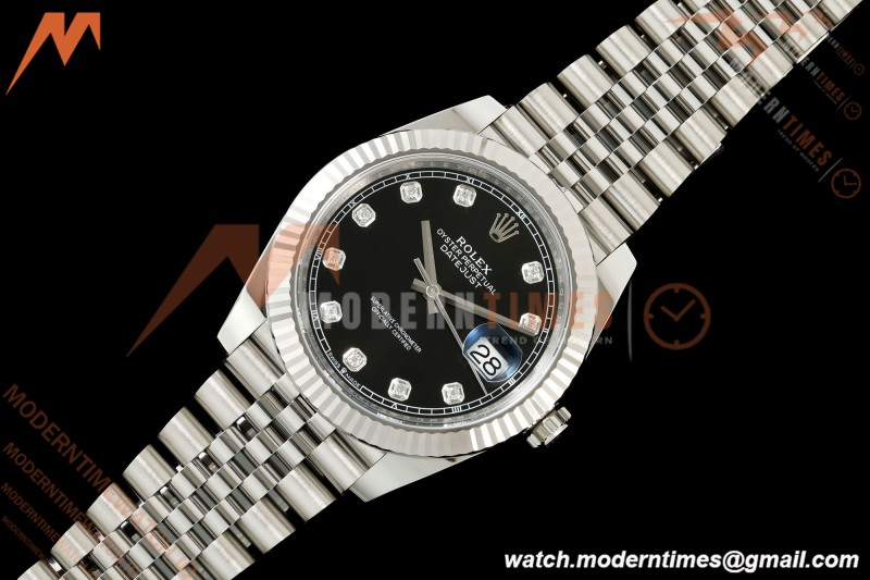 Rolex - Datejust 126334 41mm Jub Flt 904L SS/SS Blk/Dia SCF VR3235