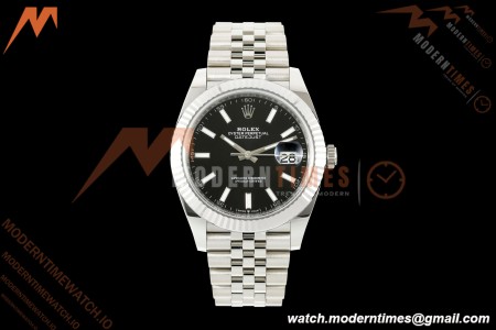 Rolex - Datejust 126334 41mm Jub Flt 904L SS/SS Blk/Stk SCF VR3235