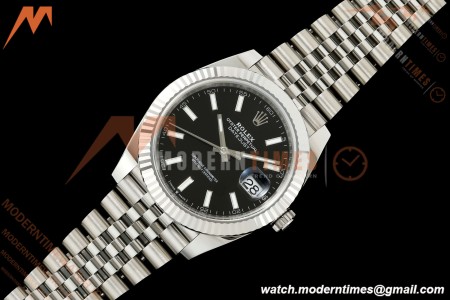 Rolex - Datejust 126334 41mm Jub Flt 904L SS/SS Blk/Stk SCF VR3235