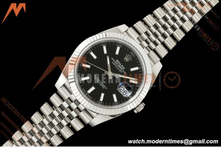 Rolex - Datejust 126334 41mm Jub Flt 904L SS/SS Blk/Stk SCF VR3235