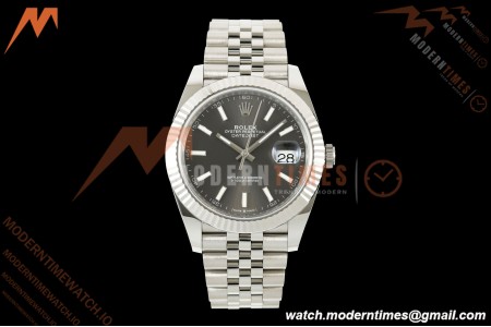 Rolex - Datejust 126334 41mm Jub Flt 904L SS/SS Gray/Stk SCF VR3235
