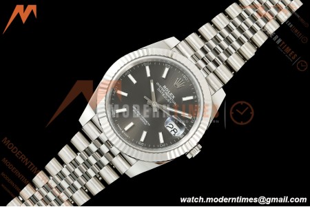 Rolex - Datejust 126334 41mm Jub Flt 904L SS/SS Gray/Stk SCF VR3235