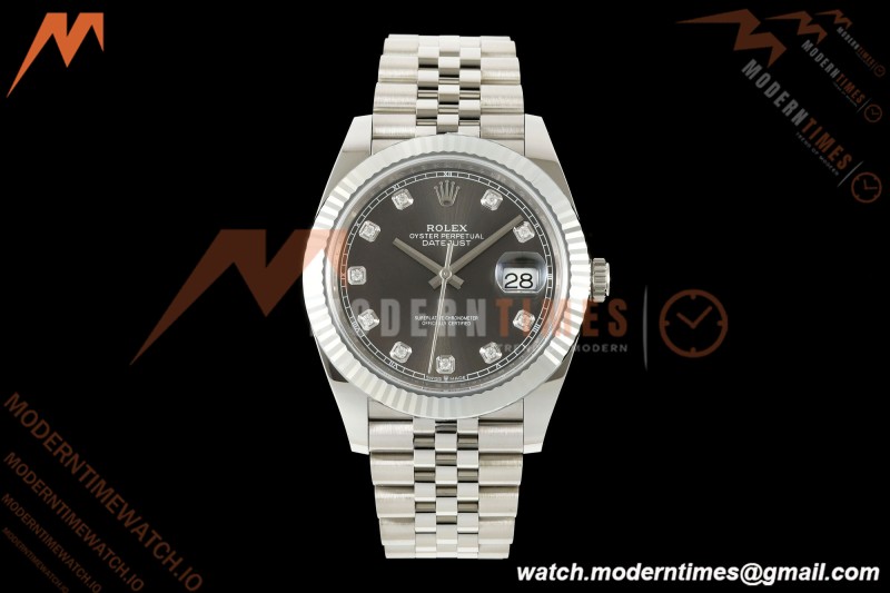 Rolex - Datejust 126334 41mm Jub Flt 904L SS/SS Gray/Dia SCF VR3235