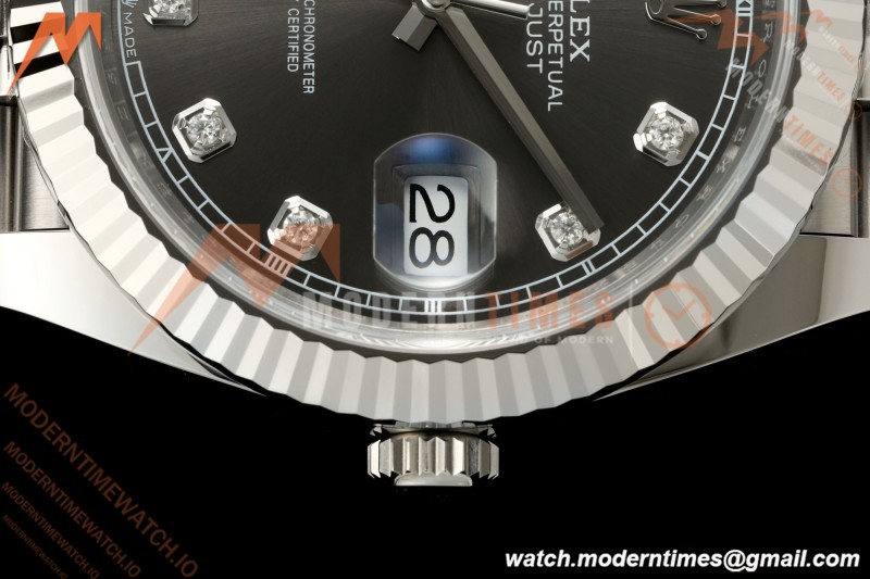 Rolex - Datejust 126334 41mm Jub Flt 904L SS/SS Gray/Dia SCF VR3235