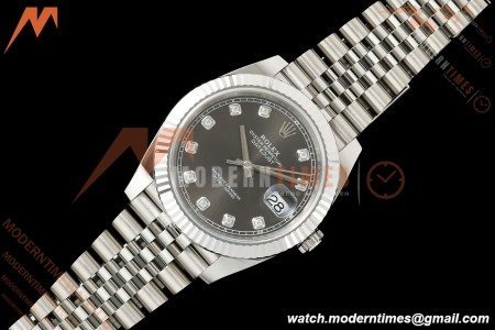 Rolex - Datejust 126334 41mm Jub Flt 904L SS/SS Gray/Dia SCF VR3235