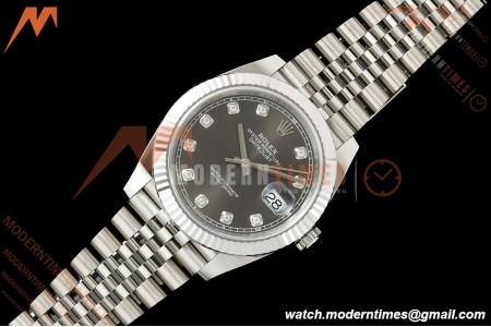 Rolex - Datejust 126334 41mm Jub Flt 904L SS/SS Gray/Dia SCF VR3235
