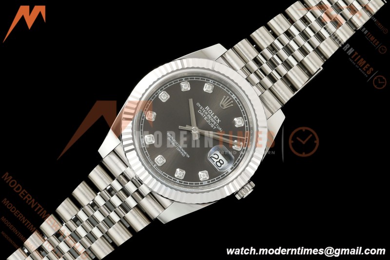 Rolex - Datejust 126334 41mm Jub Flt 904L SS/SS Gray/Dia SCF VR3235