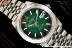 Rolex - Datejust 126334 41mm Jub Smth 904L SS/SS Ombre Green/Stk EWEF DD3235