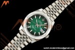 Rolex - Datejust 126334 41mm Jub Flt 904L SS/SS Ombre Green/Stk EWEF DD3235