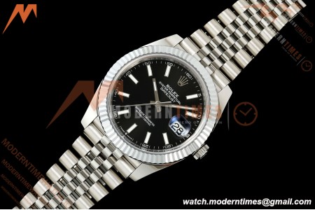 Rolex - Datejust 126334 41mm Jub Flt 904L SS/SS Blk/Stk MZF JH3235