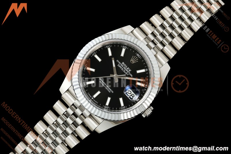 Rolex - Datejust 126334 41mm Jub Flt 904L SS/SS Blk/Stk MZF JH3235