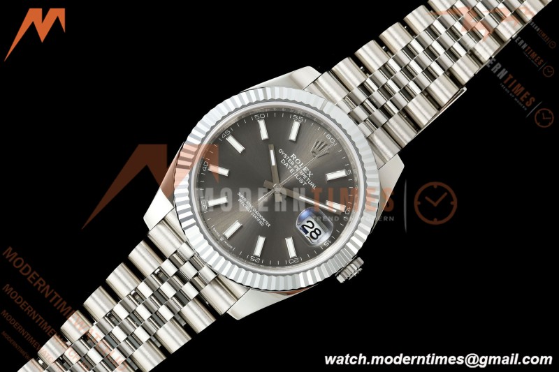 Rolex - Datejust 126334 41mm Jub Flt 904L SS/SS Grey/Stk MZF JH3235