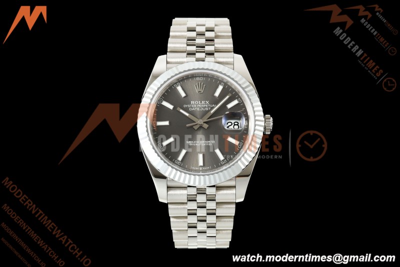 Rolex - Datejust 126334 41mm Jub Flt 904L SS/SS Grey/Stk MZF JH3235