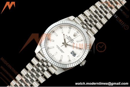 Rolex - Datejust 126334 41mm Jub Flt 904L SS/SS Wht/Stk MZF JH3235