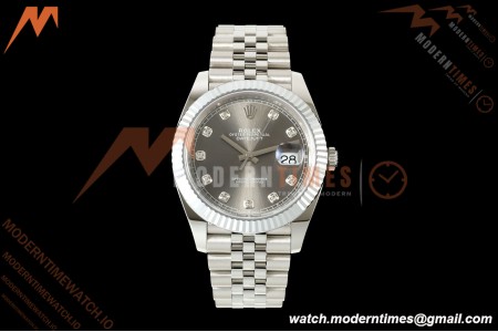 Rolex - Datejust 126334 41mm Jub Flt 904L SS/SS Grey/Dia MZF JH3235