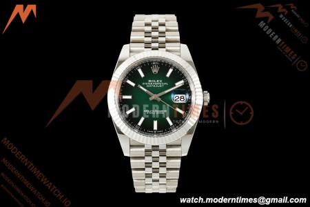 Rolex - Datejust 126334 41mm Jub Flt 904L SS/SS Ombre Green/Stk Clean Plus DD3235
