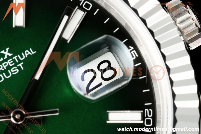 Rolex - Datejust 126334 41mm Jub Flt 904L SS/SS Ombre Green/Stk RGF JH3235 Free Sprung
