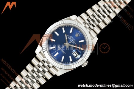 Rolex - Datejust 126334 41mm Jub Flt 904L SS/SS Blue/Stk RGF JH3235 Free Sprung