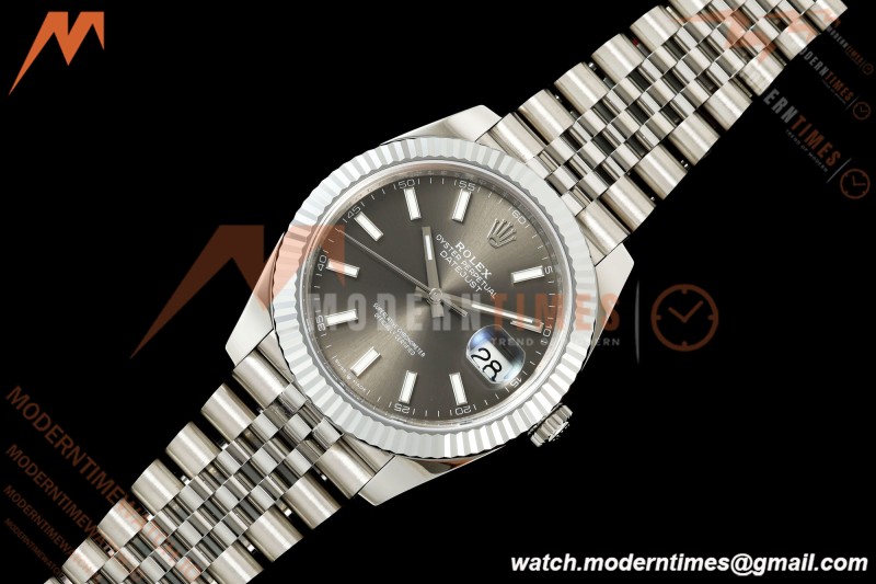 Rolex - Datejust 126334 41mm Jub Flt 904L SS/SS Grey/Stk RGF JH3235 Free Sprung