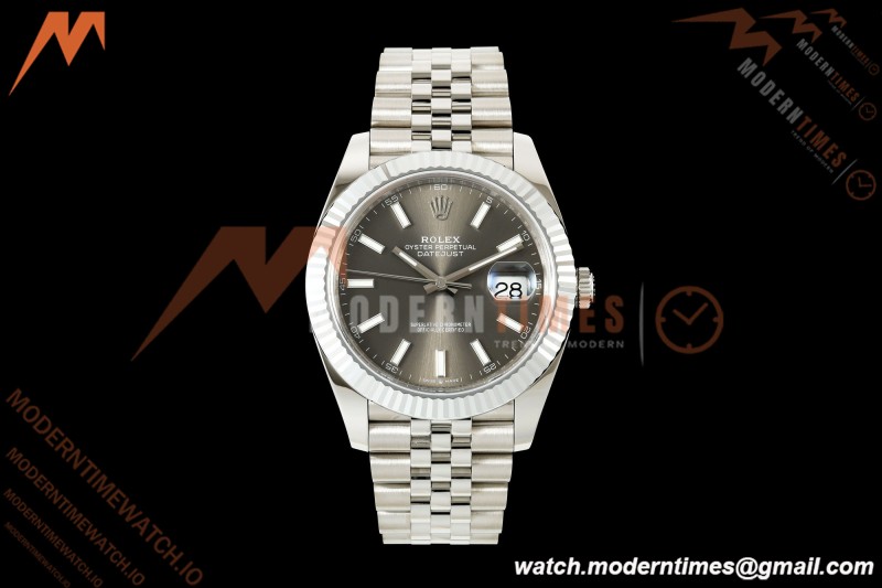 Rolex - Datejust 126334 41mm Jub Flt 904L SS/SS Grey/Stk RGF JH3235 Free Sprung