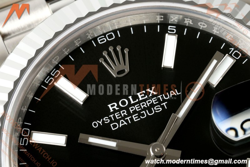 Rolex - Datejust 126334 41mm Jub Flt 904L SS/SS Blk/Stk RGF JH3235 Free Sprung