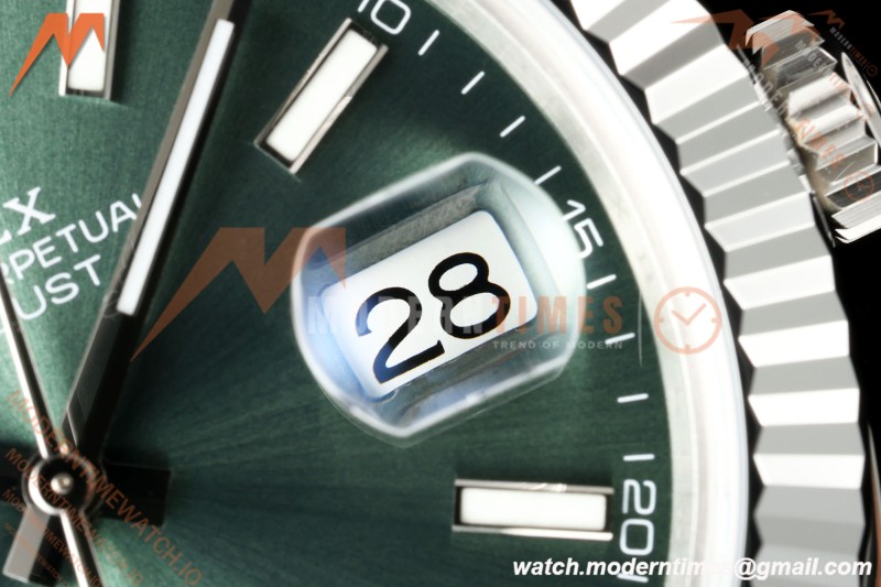 Rolex - Datejust 126334 41mm Jub Flt 904L SS/SS Mint Green/Stk RGF JH3235 Free Sprung