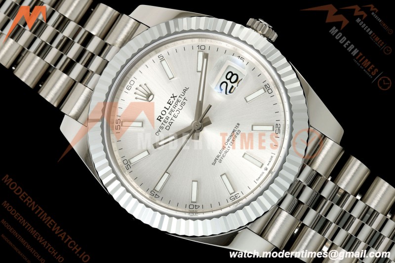 Rolex - Datejust 126334 41mm Jub Flt 904L SS/SS Silver/Stk RGF JH3235 Free Sprung