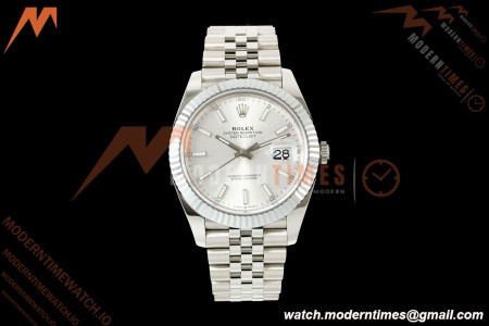 Rolex - Datejust 126334 41mm Jub Flt 904L SS/SS Silver/Stk RGF JH3235 Free Sprung