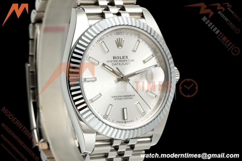 Rolex - Datejust 126334 41mm Jub Flt 904L SS/SS Silver/Stk RGF JH3235 Free Sprung