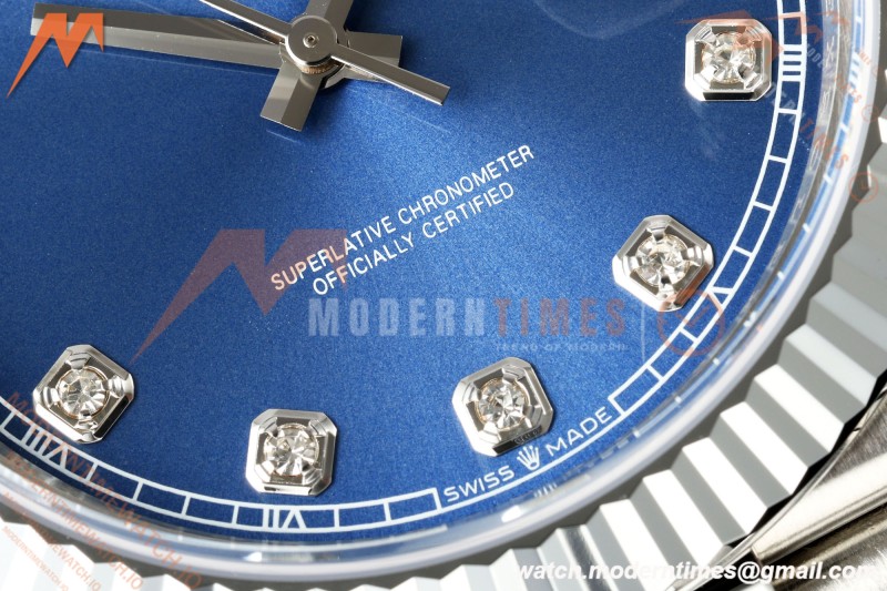 Rolex - Datejust 126334 41mm Jub Flt 904L SS/SS Blue/Dia RGF JH3235 Free Sprung