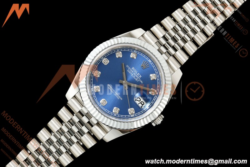 Rolex - Datejust 126334 41mm Jub Flt 904L SS/SS Blue/Dia RGF JH3235 Free Sprung