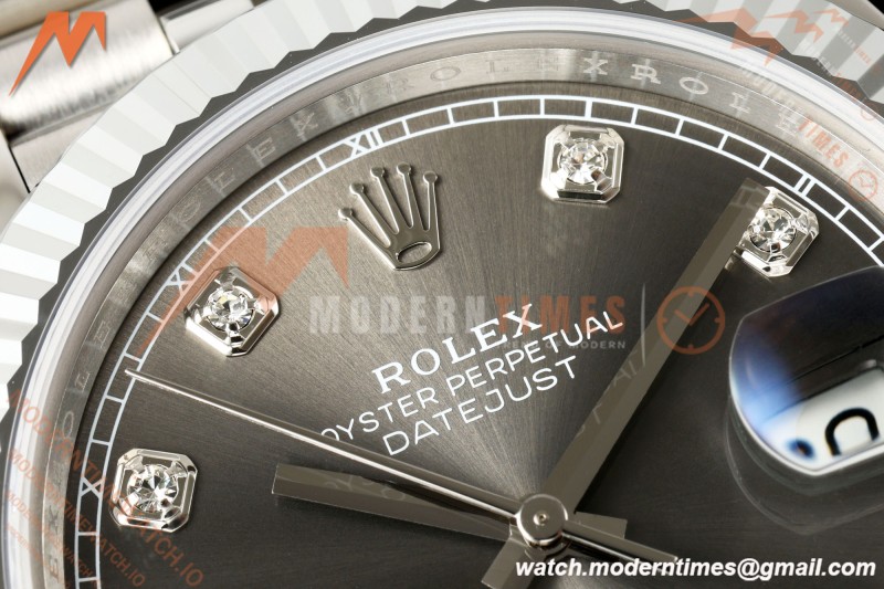Rolex - Datejust 126334 41mm Jub Flt 904L SS/SS Grey/Dia RGF JH3235 Free Sprung