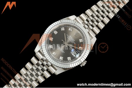 Rolex - Datejust 126334 41mm Jub Flt 904L SS/SS Grey/Dia RGF JH3235 Free Sprung
