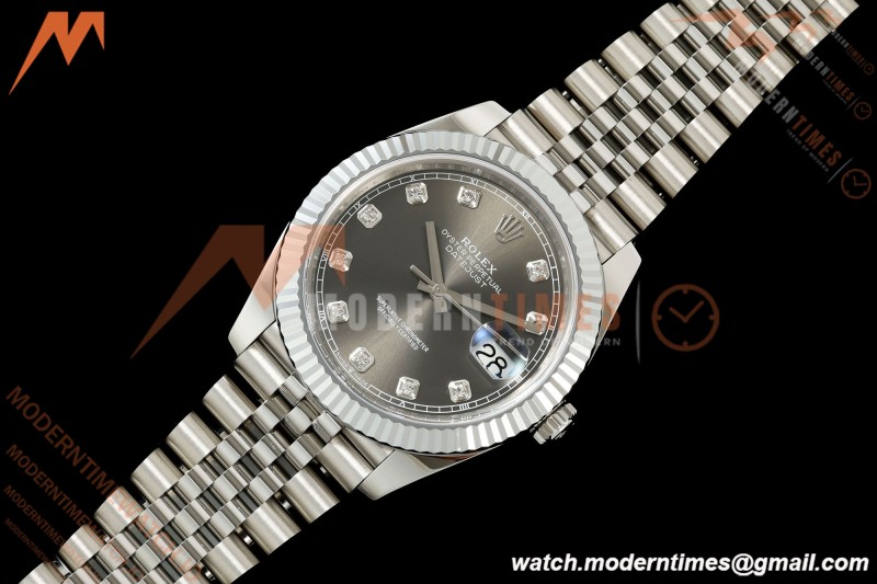 Rolex - Datejust 126334 41mm Jub Flt 904L SS/SS Grey/Dia RGF JH3235 Free Sprung