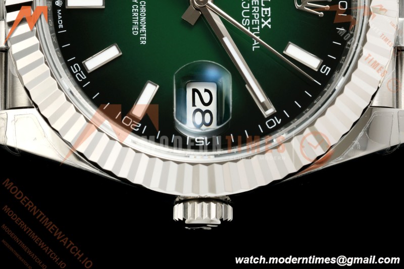 Rolex - Datejust 126334 41mm Jub Flt 904L SS/SS Ombre Green/Stk VSF V2 DD3235 V2