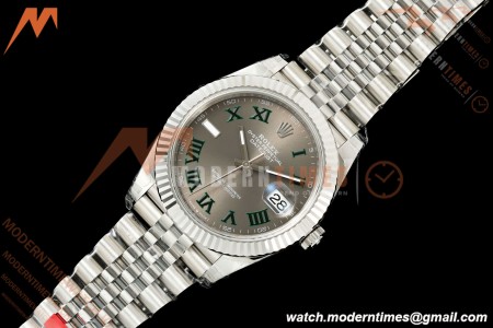 Rolex - Datejust 126334 Wimbledon 41mm Jub Flt 904L SS/SS Gray/Rmn VSF V2 VS3235