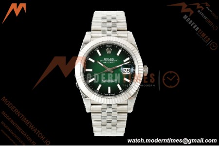 Rolex - Datejust 126334 41mm Jub Flt 904L SS/SS Ombre Green/Stk VSF V2 DD3235 V2