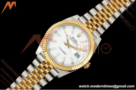 Rolex - Datejust 126333 41mm 904L Jub Flt YG/SS Wht/Stk RCF JH3235