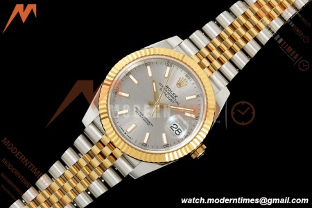 Rolex - Datejust 126333 41mm 904L Jub Flt YG/SS Gry/Stk RCF JH3235