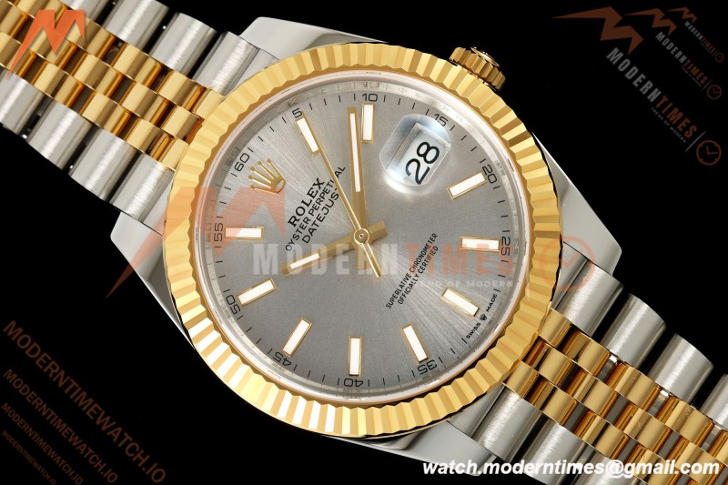 Rolex - Datejust 126333 41mm 904L Jub Flt YG/SS Gry/Stk RCF JH3235