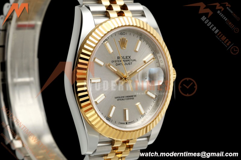 Rolex - Datejust 126333 41mm 904L Jub Flt YG/SS Gry/Stk RCF JH3235