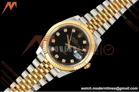 Rolex - Datejust 126333 41mm 904L Jub Flt YG/SS Blk/Dia RCF JH3235