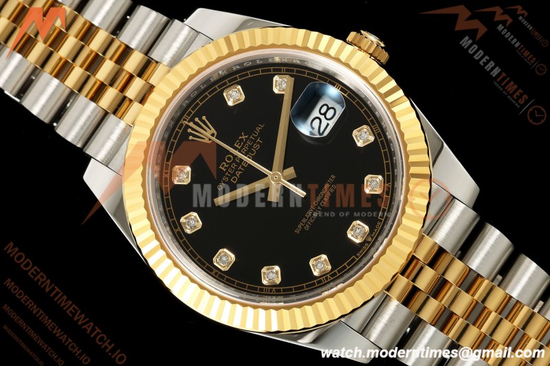 Rolex - Datejust 126333 41mm 904L Jub Flt YG/SS Blk/Dia RCF JH3235